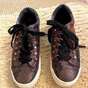 Joie snakeskin print sneakers